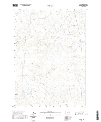 United States Geological Survey Flat Top, WY (2021, 24000-Scale) digital map