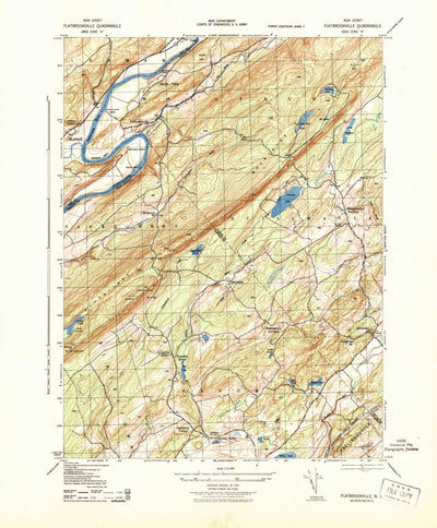 United States Geological Survey Flatbrookville, NJ-PA (1943, 31680-Scale) digital map