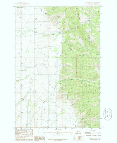 United States Geological Survey Flathead Pass, MT (1987, 24000-Scale) digital map