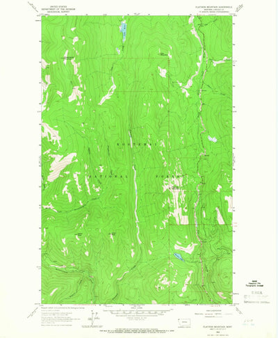 United States Geological Survey Flatiron Mountain, MT (1963, 24000-Scale) digital map