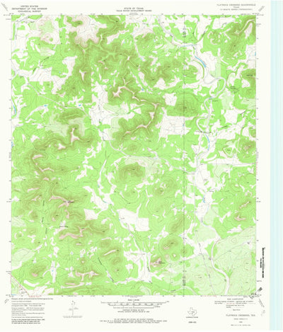 United States Geological Survey Flatrock Crossing, TX (1969, 24000-Scale) digital map