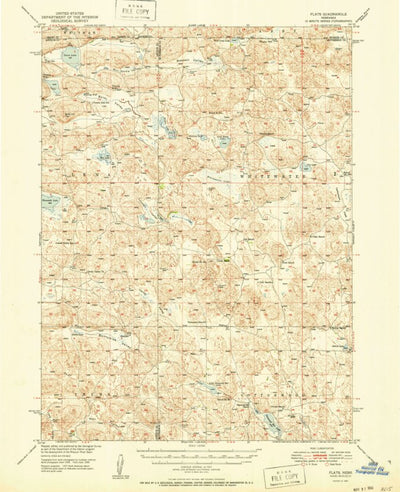 United States Geological Survey Flats, NE (1950, 62500-Scale) digital map