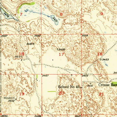 United States Geological Survey Flats, NE (1950, 62500-Scale) digital map