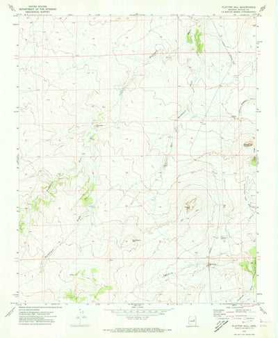 United States Geological Survey Flattop Hill, AZ (1970, 24000-Scale) digital map
