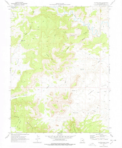 United States Geological Survey Flattop Mountain, UT (1969, 24000-Scale) digital map