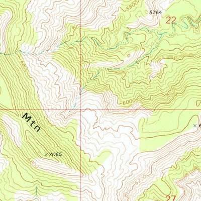 United States Geological Survey Flattop Mountain, UT (1969, 24000-Scale) digital map