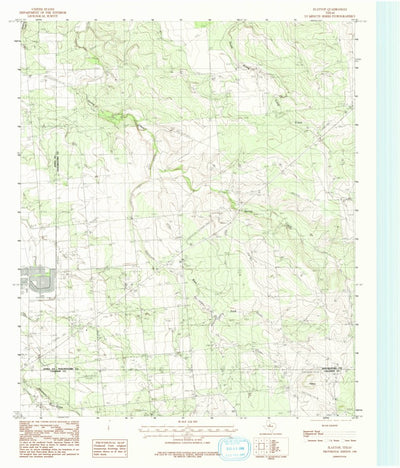 United States Geological Survey Flattop, TX (1984, 24000-Scale) digital map