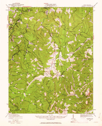 United States Geological Survey Flattop, WV (1929, 62500-Scale) digital map