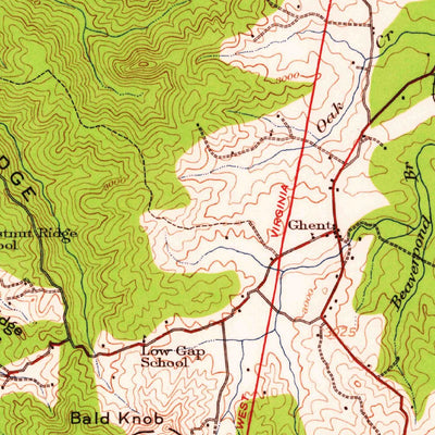United States Geological Survey Flattop, WV (1929, 62500-Scale) digital map