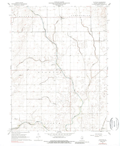 United States Geological Survey Flatville, IL (1968, 24000-Scale) digital map