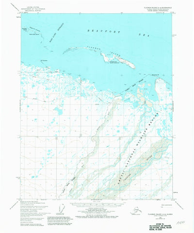United States Geological Survey Flaxman Island A-4, AK (1955, 63360-Scale) digital map