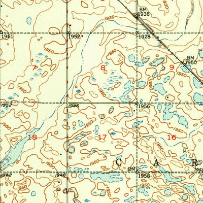 United States Geological Survey Flaxton, ND (1950, 62500-Scale) digital map