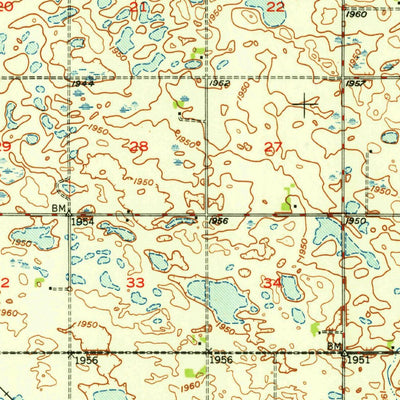 United States Geological Survey Flaxton, ND (1950, 62500-Scale) digital map
