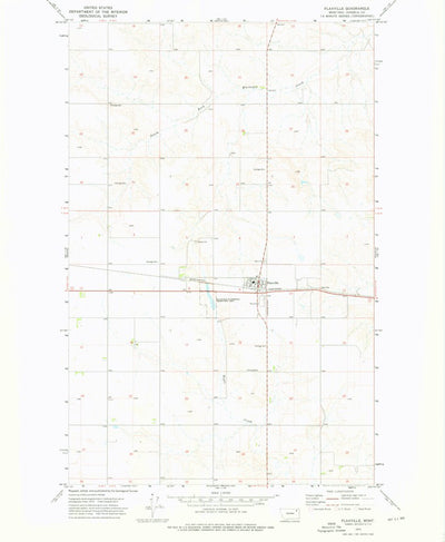 United States Geological Survey Flaxville, MT (1973, 24000-Scale) digital map