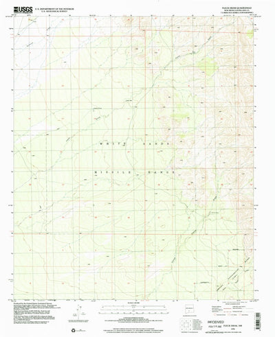 United States Geological Survey Fleck Draw, NM (1996, 24000-Scale) digital map