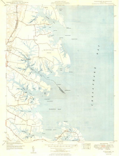 United States Geological Survey Fleets Bay, VA (1949, 24000-Scale) digital map