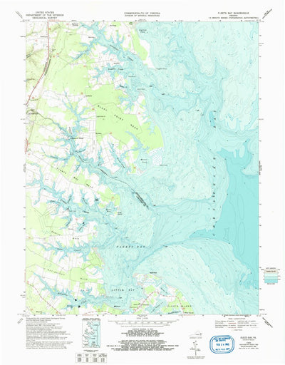 United States Geological Survey Fleets Bay, VA (1968, 24000-Scale) digital map
