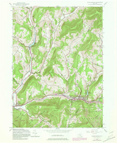 United States Geological Survey Fleischmanns, NY (1945, 24000-Scale) digital map