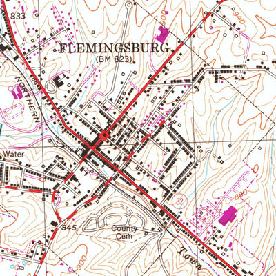 United States Geological Survey Flemingsburg, KY (1951, 24000-Scale) digital map