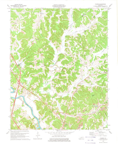 United States Geological Survey Flener, KY (1973, 24000-Scale) digital map