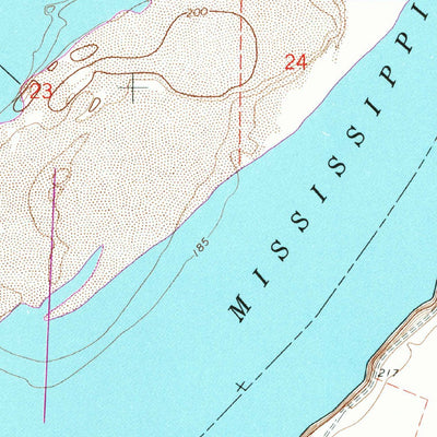 United States Geological Survey Fletcher Lake, AR-TN (1966, 24000-Scale) digital map