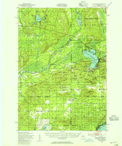 United States Geological Survey Fletcher, MI (1949, 62500-Scale) digital map