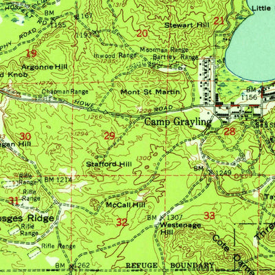 United States Geological Survey Fletcher, MI (1949, 62500-Scale) digital map