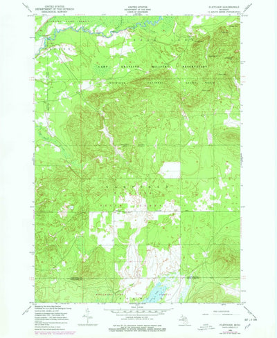 United States Geological Survey Fletcher, MI (1950, 24000-Scale) digital map