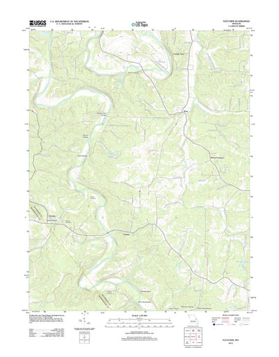 United States Geological Survey Fletcher, MO (2012, 24000-Scale) digital map