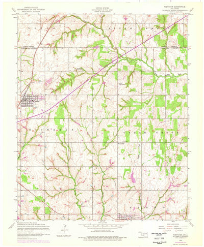 United States Geological Survey Fletcher, OK (1956, 24000-Scale) digital map