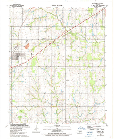 United States Geological Survey Fletcher, OK (1991, 24000-Scale) digital map