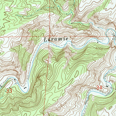 United States Geological Survey Fletcher Park, WY (1968, 24000-Scale) digital map