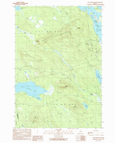 United States Geological Survey Fletcher Peak, ME (1990, 24000-Scale) digital map