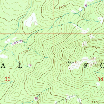 United States Geological Survey Fletcher Peak, WY-CO (1961, 24000-Scale) digital map