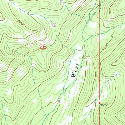United States Geological Survey Fletcher Peak, WY-CO (1961, 24000-Scale) digital map