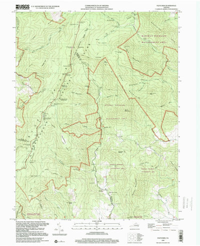United States Geological Survey Fletcher, VA (1999, 24000-Scale) digital map