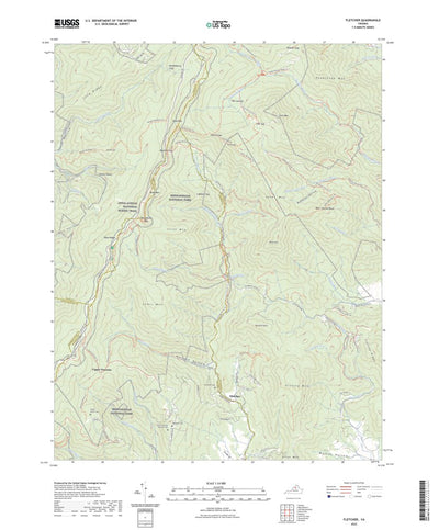 United States Geological Survey Fletcher, VA (2022, 24000-Scale) digital map
