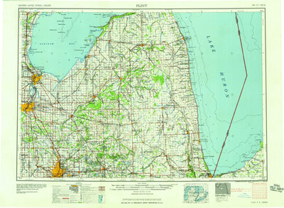 United States Geological Survey Flint, MI (1958, 250000-Scale) digital map