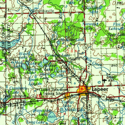 United States Geological Survey Flint, MI (1958, 250000-Scale) digital map
