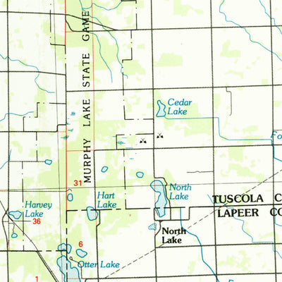 United States Geological Survey Flint, MI (1984, 100000-Scale) digital map