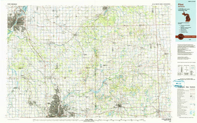 United States Geological Survey Flint, MI (1990, 100000-Scale) digital map