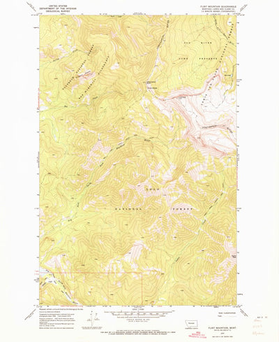 United States Geological Survey Flint Mountain, MT (1970, 24000-Scale) digital map