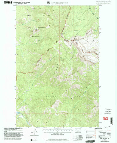 United States Geological Survey Flint Mountain, MT (1999, 24000-Scale) digital map