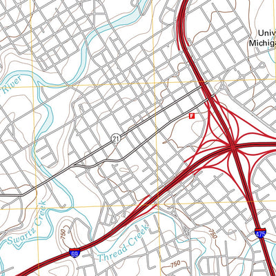 United States Geological Survey Flint North, MI (2011, 24000-Scale) digital map