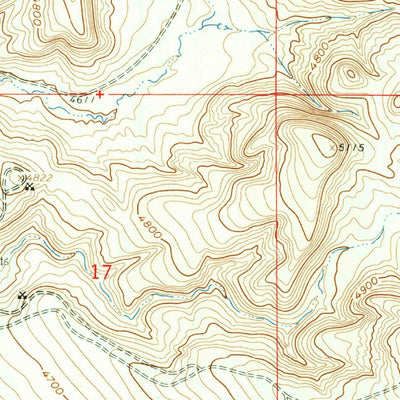 United States Geological Survey Flitner Reservoir, WY (1960, 24000-Scale) digital map