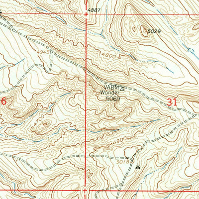 United States Geological Survey Flitner Reservoir, WY (1960, 24000-Scale) digital map