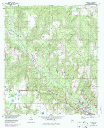 United States Geological Survey Flomaton, AL (1960, 24000-Scale) digital map