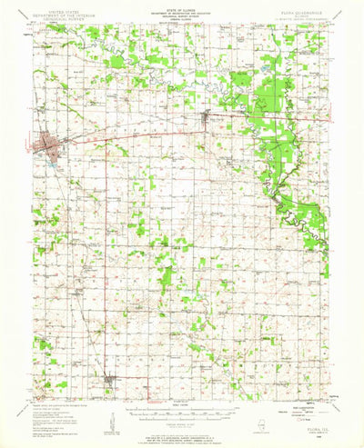 United States Geological Survey Flora, IL (1948, 62500-Scale) digital map