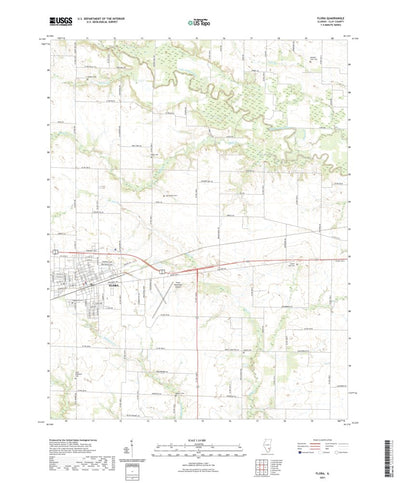 United States Geological Survey Flora, IL (2021, 24000-Scale) digital map