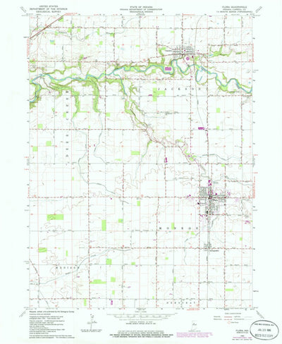 United States Geological Survey Flora, IN (1962, 24000-Scale) digital map